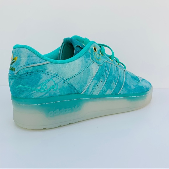 adidas RIVALRY LOW Men’s Hi-Res green/White/Gold - Picture 7 of 12